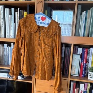 Pilcro Golden Button-Up Blouse